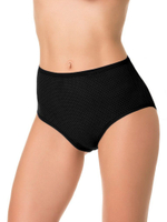 Трусы с высокой линией талии из мягкого перфорированного хлопка (Размер: XXL) (Цвет: темно-синий)