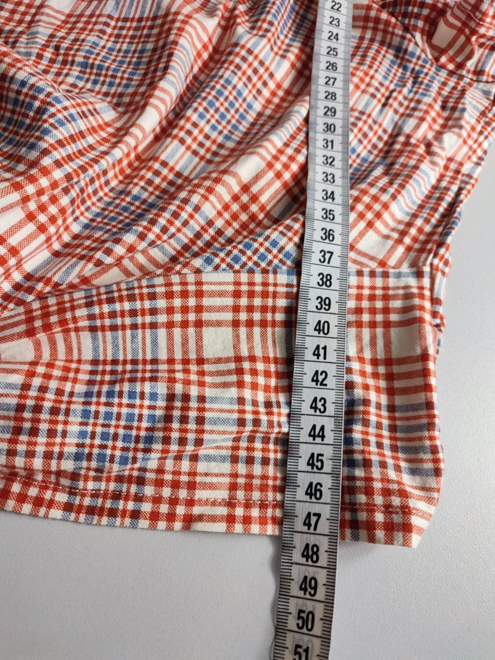 Футболка H&M из хлопка в клетку 50 размер