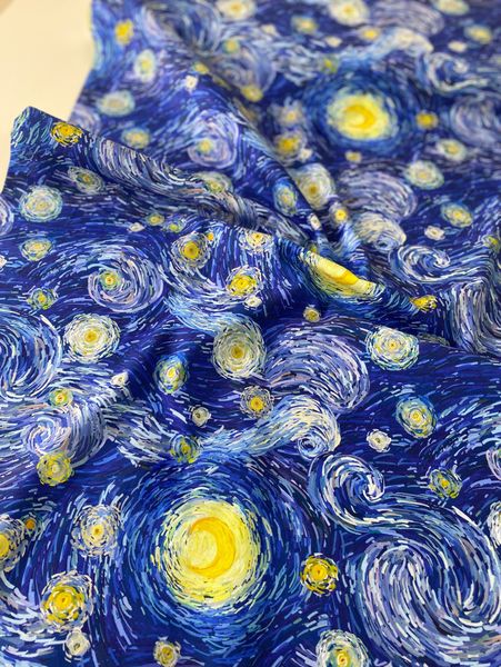 Ван Гог, ЗВЕЗДНАЯ НОЧЬ, хлопок Handmade Fabrics 4