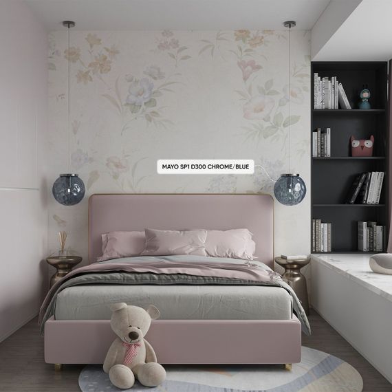 Подвесной светильник Crystal Lux Mayo SP1 D300 CHrome/Blue