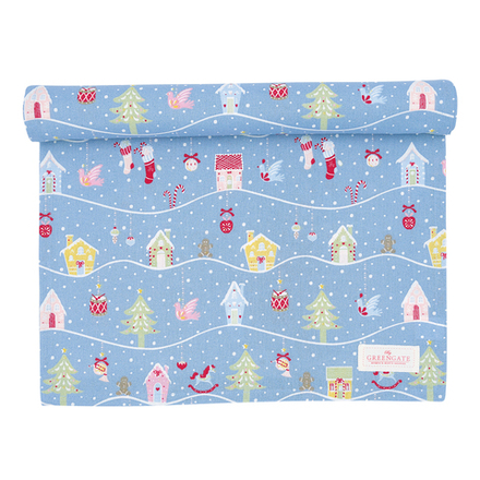 Столовая дорожка Laura christmas dusty blue