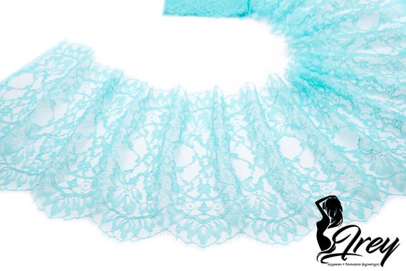01-47 Кружево шантильи 22 см, бирюза