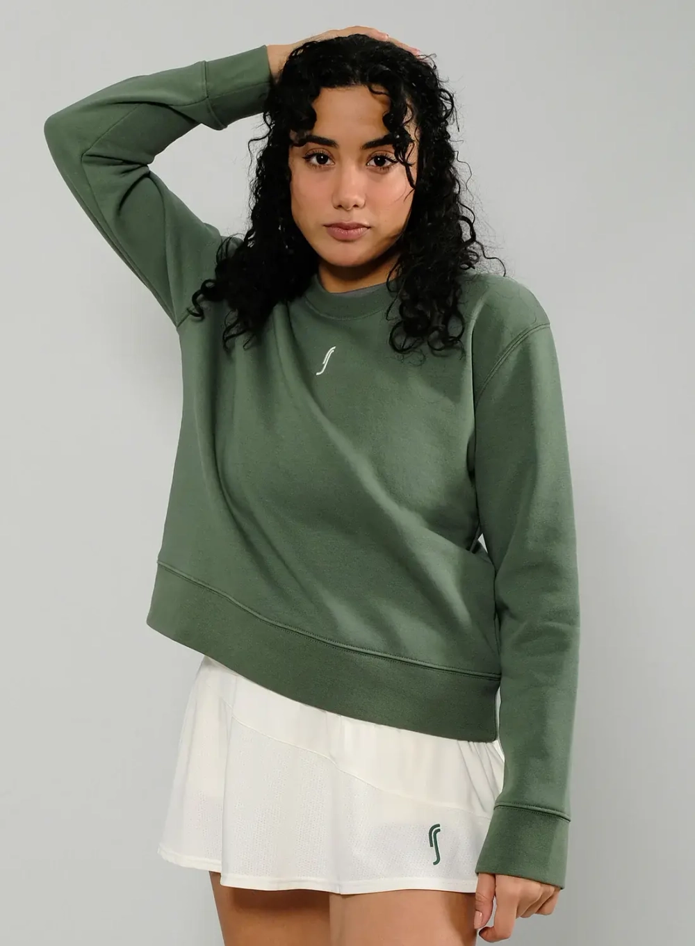 Женский свитшот RS Paris Sweatshirt (Court Green/Court White 241W100011/608)