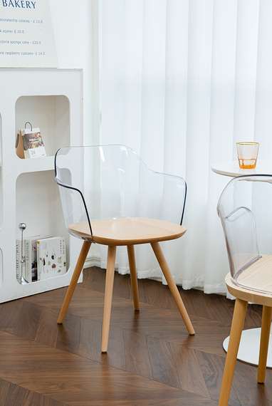 Стул Bjorg Arms с прозрачной спинкой