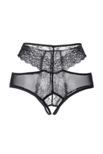 Высокие эротические трусики с ажурными вырезами Charlotte (Размер: 50-52) (Цвет: черный)