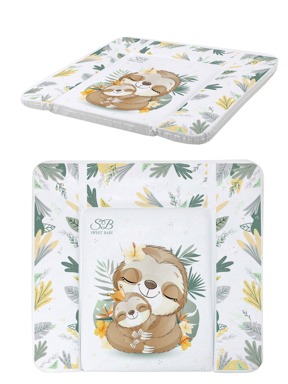 Пеленальный матрасик 80х71 Fantasy Grigio (ленивец серый)