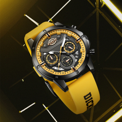 Dickies Wrist Watch Quartz Movement Silicone Strap Black Dial Men"s Watches Box Limited Edition