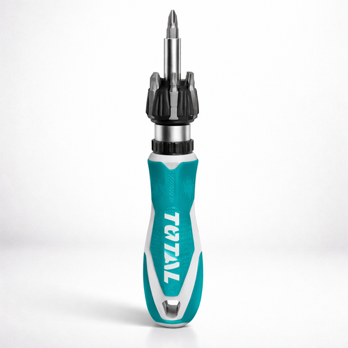 Отвёртка трещёточная с битами 8 шт ТОТАL