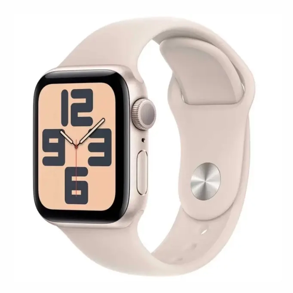 Apple Watch SE 2023, 44 мм, алюминий цвета "сияющая звезда", Starlight Sport Band