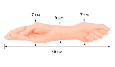 Стимулятор для фистинга двусторонний телесный 36 см