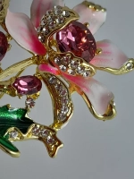 Брошь-кулон "Цветок розовый"
