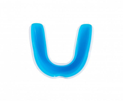 Капа одночелюстная Clinch Shield Double Layer Mouthguard бело-синяя C512