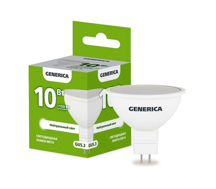GENERICA IEK Лампа светодиод 10Вт GU5.3 4000К MR16