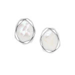 Серьги ORI TAO, Reflet, с перламутром, OT25.2-12-32225 (серебристый)