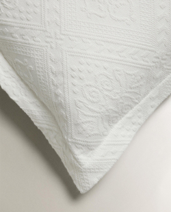 Zara Home наволочка декоративная из хлопка, белый, 50x50 см · 6191/007