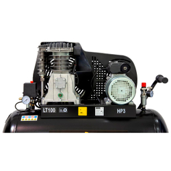 WDK-91053 Компрессор поршневой с ременным приводом 423 л/мин, 2.2 КВт, 220 В, ресивер 100 л