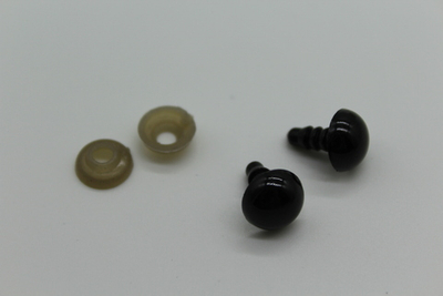 Глаза винтовые с заглушками чёрные, 1,0 см
