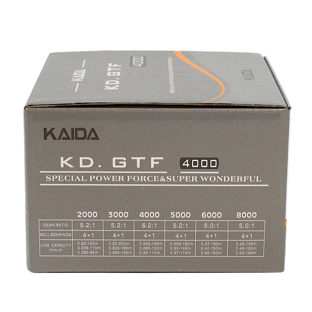 Катушка Kaida KD.GTF G002-40A 4000 bb4+1 (5.2:1) 250г 0.235/0.285/0.33мм-195/180/110м Мет.шпуля