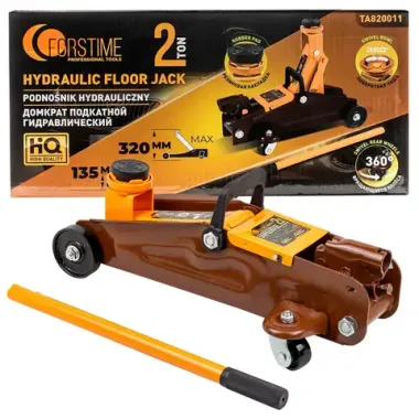 Домкрат подкатной гидравлический 2т (h min 135мм, h max 320мм) FORSTIME FT-TA820011