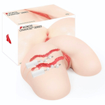 Мастурбатор-полуторс с двойным слоем материала и вибрацией Vanilla Onahole (Цвет: телесный)