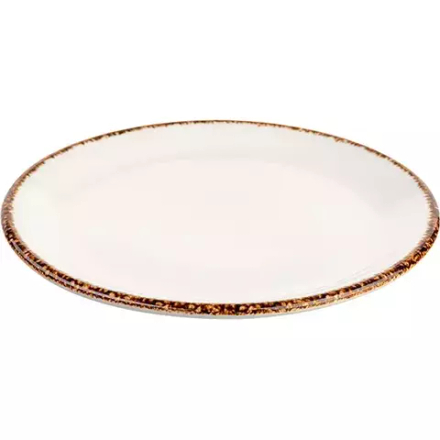 Тарелка пирожковая «Браун Дэппл» фарфор D=15см белый,коричнев. арт. 03010381