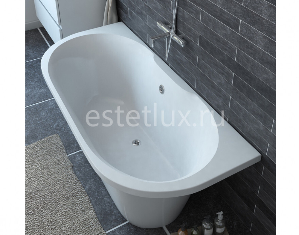 Ванна из литьевого мрамора Эстет Лира 170х80 белая, ФР-00001912
