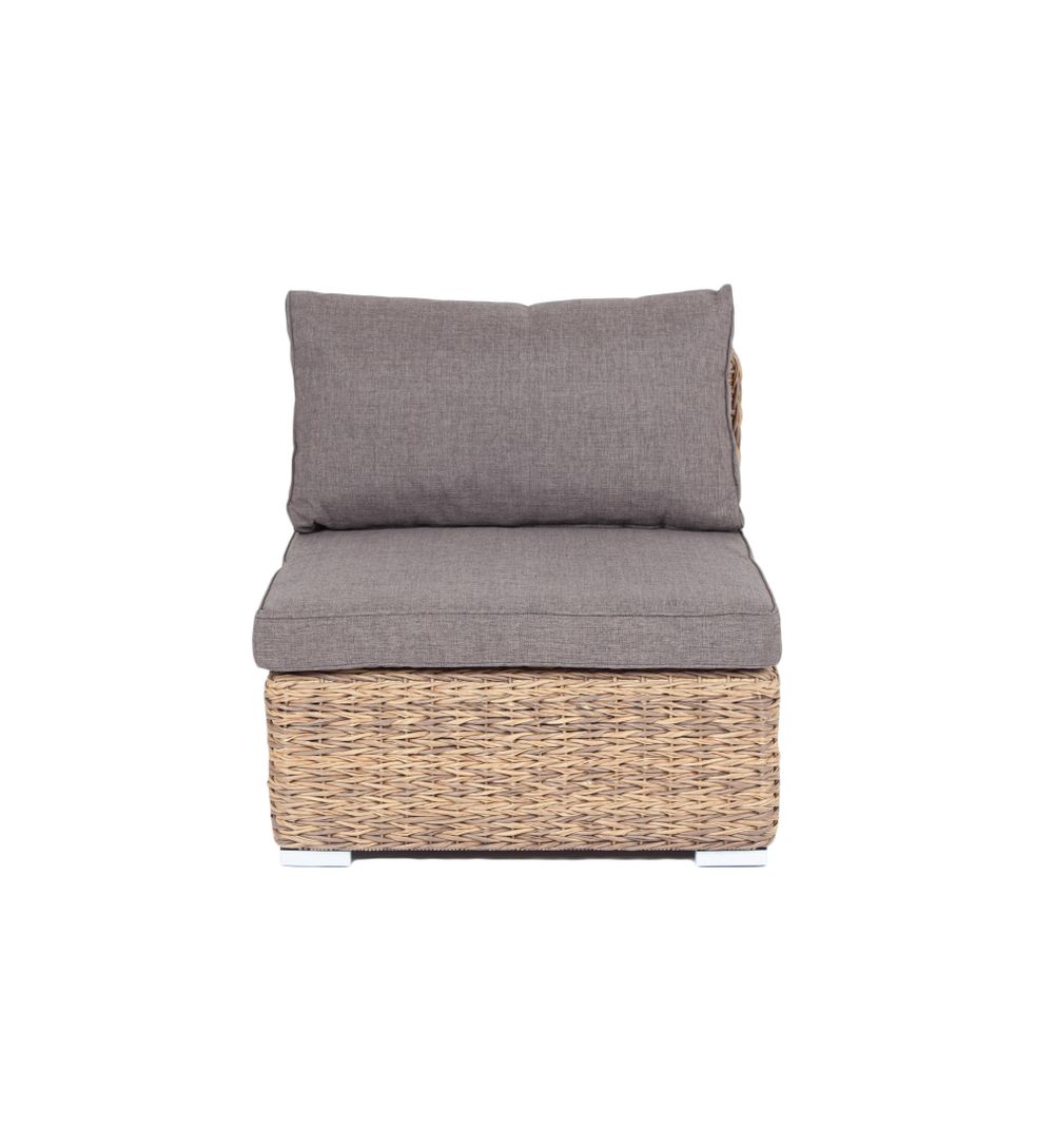 "Лунго" модуль диванный прямой с подушками, цвет соломенный (гиацинт)