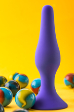 Анальная втулка A-Toys by TOYFA, силикон, фиолетовая, 11,3 см