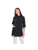 Рубашка медицинская женская White Wears WW150, на кнопках, черный, 50