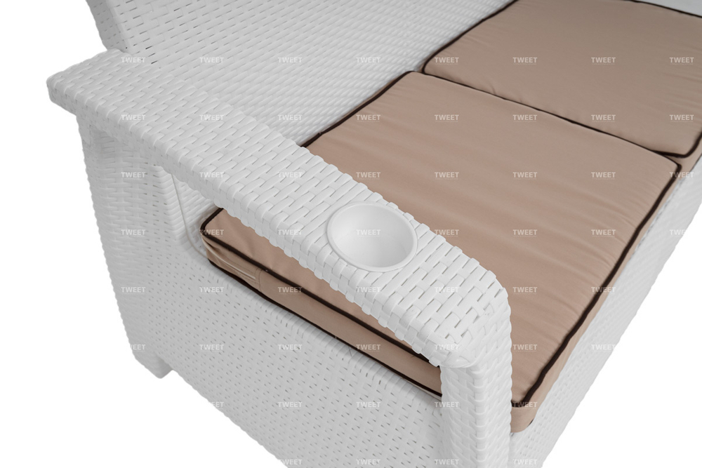 Мебель Tweet Диван 2-х местный, белый