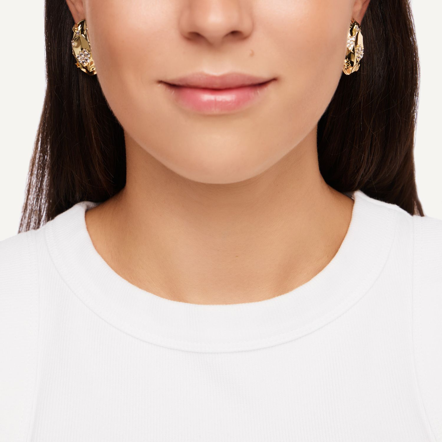 Клипсы Multifaceted Earrings - Gold