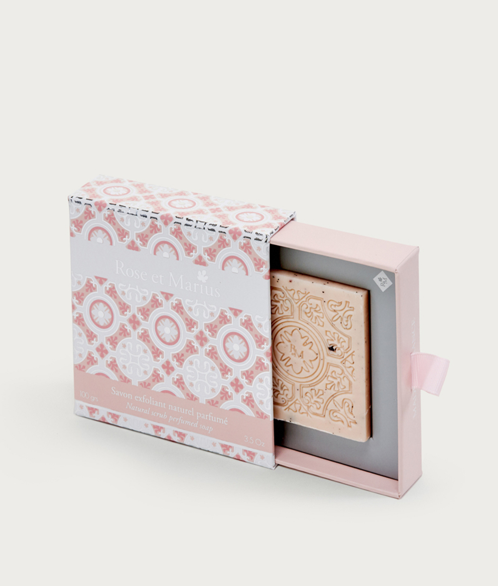 Мыло натуральное ароматизированное 100г Rose & Marius Vin Rose