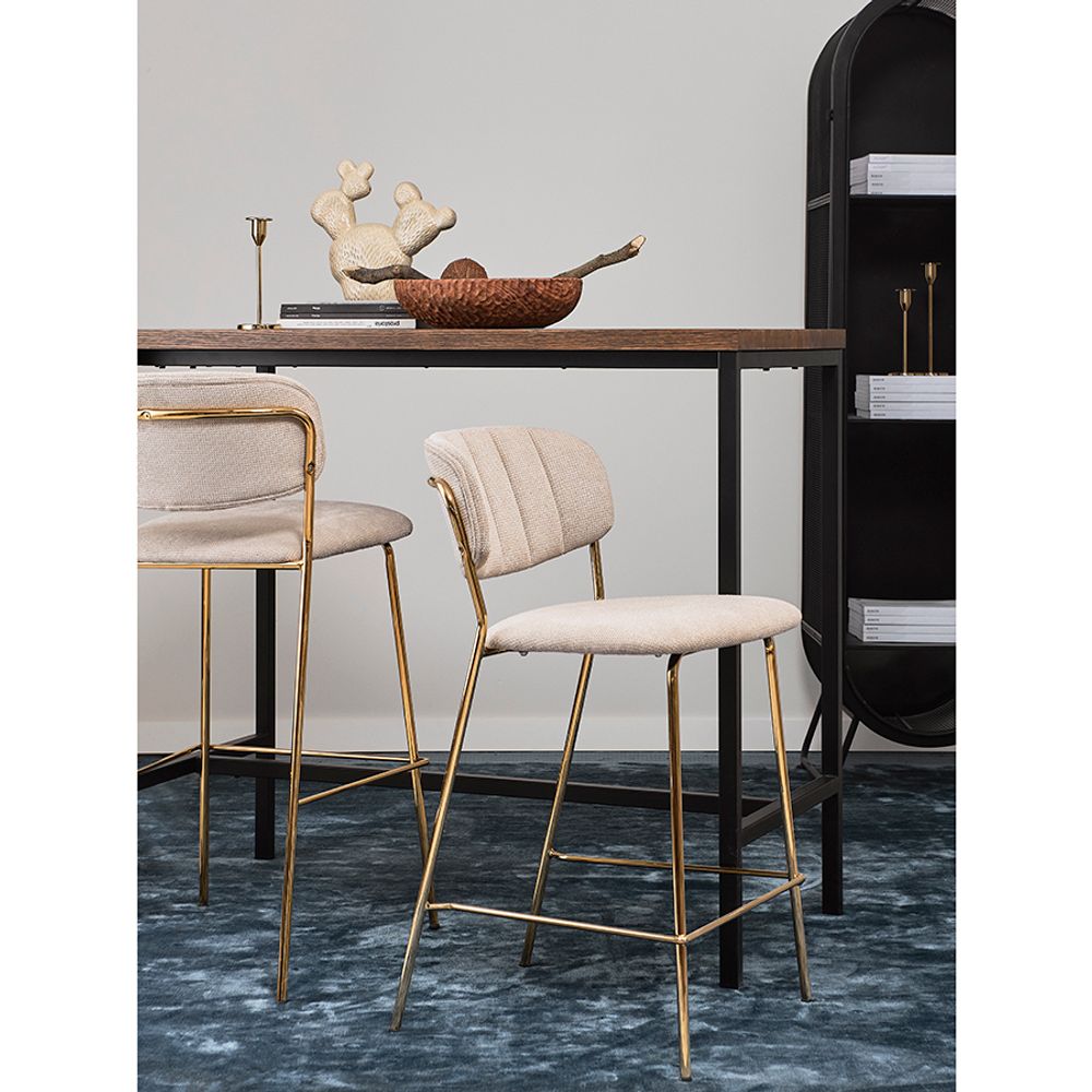 Стул барный Eirill, шенилл, серый