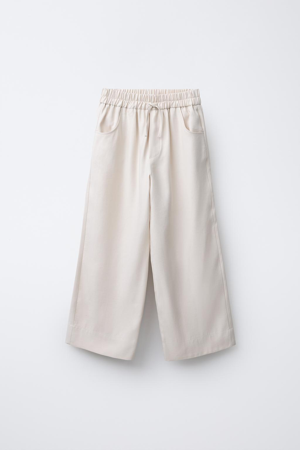 ZARA БРЮКИ СВОБОДНОГО КРОЯ, ЭКРЮ