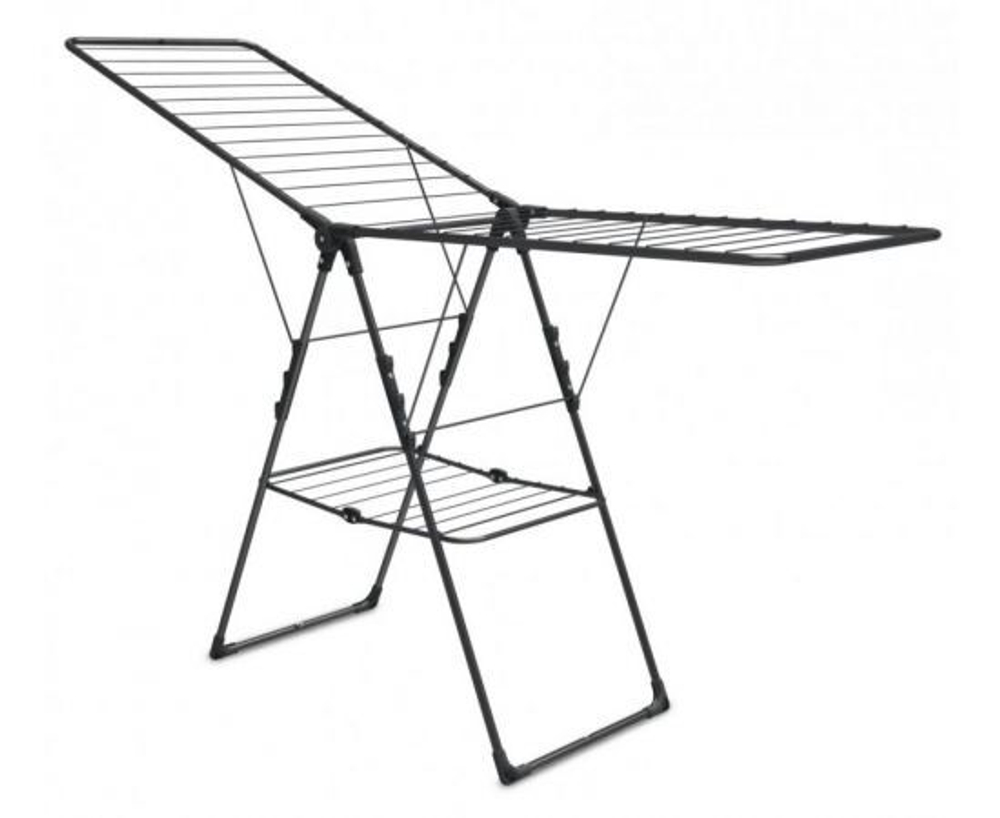 Сушилка напольная для белья Nika двухуровневая СБ8/Ч 179 см x 51,5 см, черная