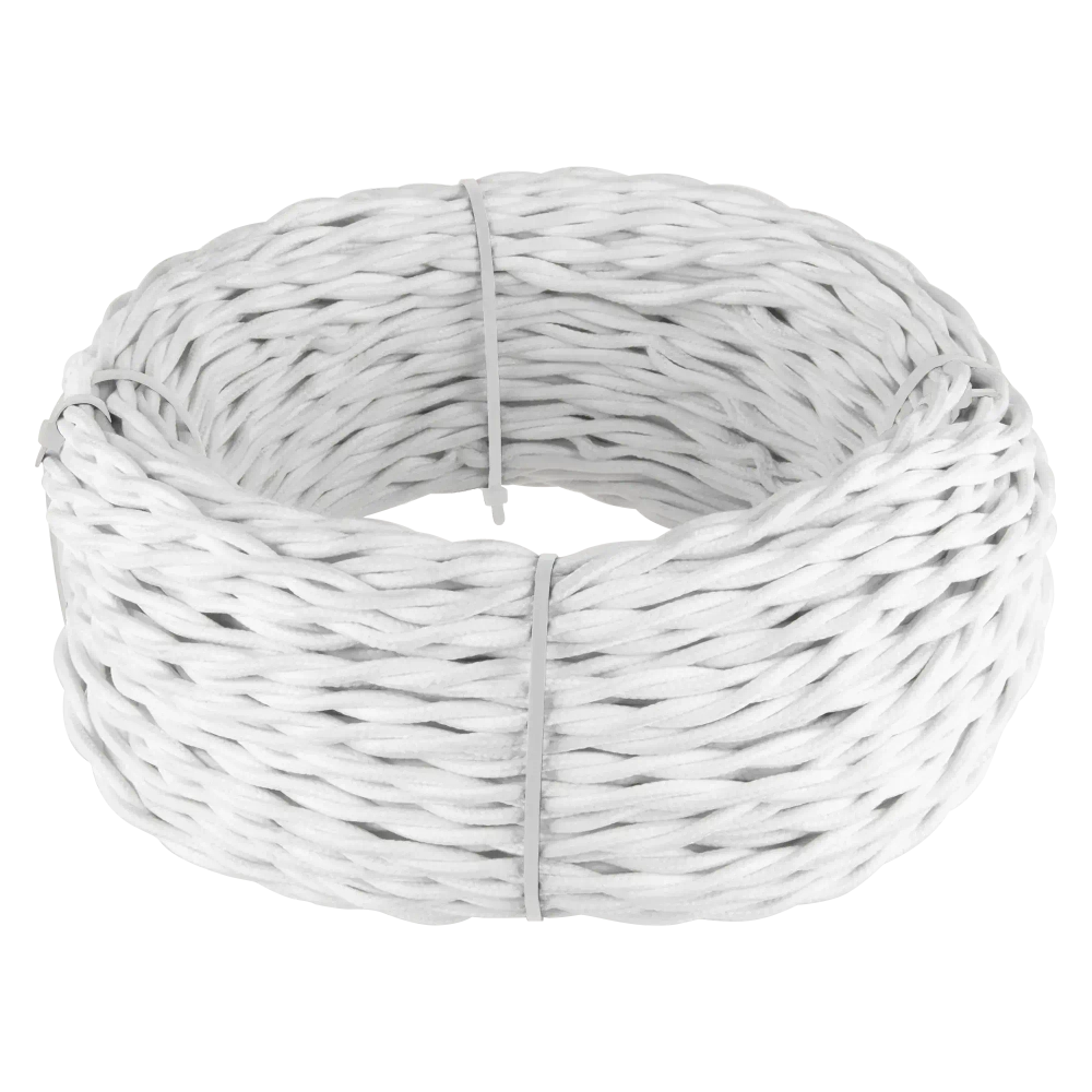 Ретро кабель витой 2х1,5 (белый) 50 м W6452501