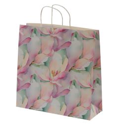 GAEM Пакет подарочный L (бумага 210г/м2, блок 12шт), L34 W12 H34 см, 4в.