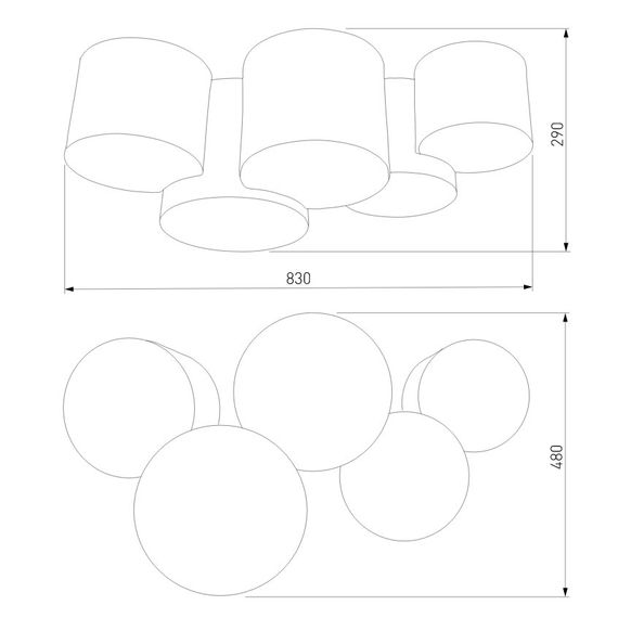 Потолочный светильник TK Lighting 6593 Mona Nature