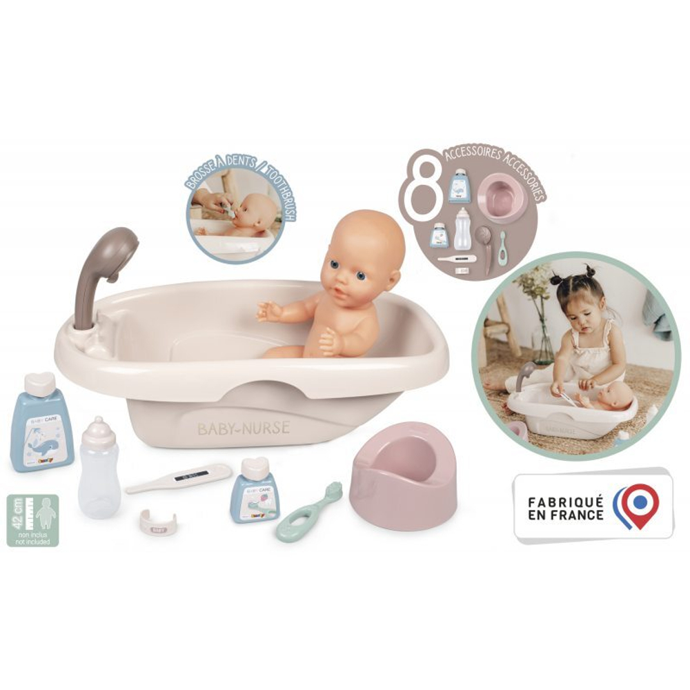 Smoby Baby Nurse - Набор для ванной Ванна с горшком и аксессуарами 220366