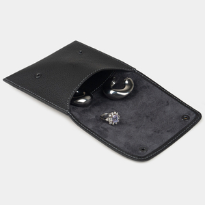 Кофр для украшений Grand из кожи теленка, черного цвета