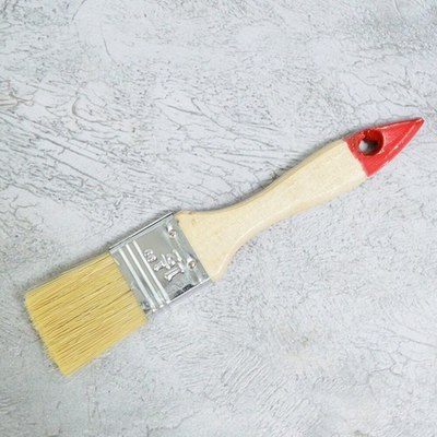 Кисть плоская 1,5" 38мм искусственная щетина, деревянная ручка