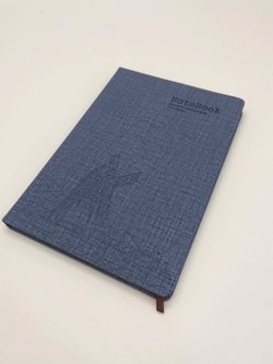 Блокнот 112 л. В5 25*17,5 см лин. св.син.джинс (7674-6)