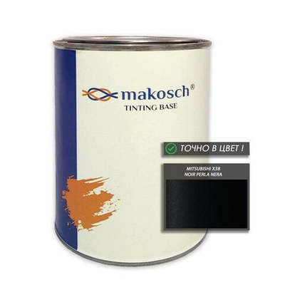 Автоэмаль makosch/MITSUBISHI X38, Базовая эмаль, чёрный, перламутр, 800мл.