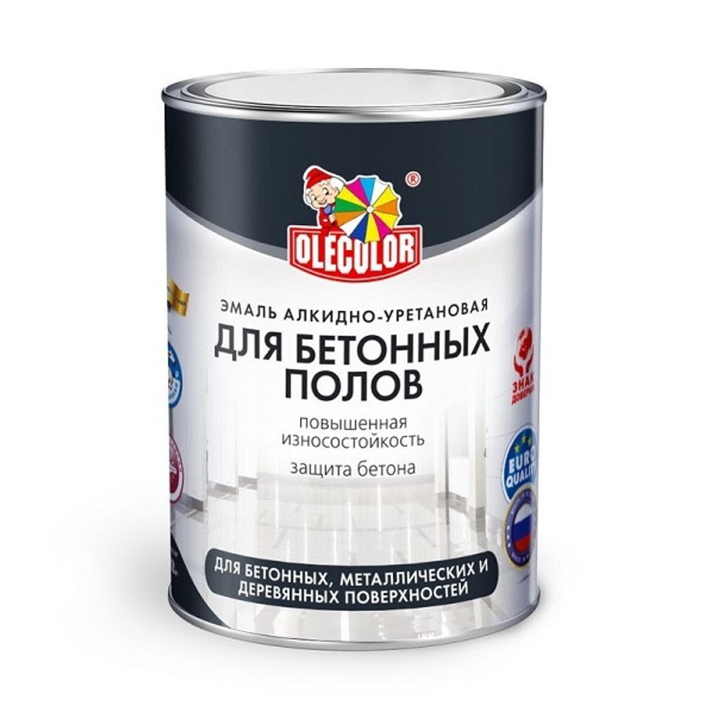 Эмаль для бетонных полов белая Olecolor 0,8 кг