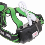 Фонарь налобный 4 режима, T6+COB, аккумуляторная батарея 2*1200mAh ZOOM, USB T107