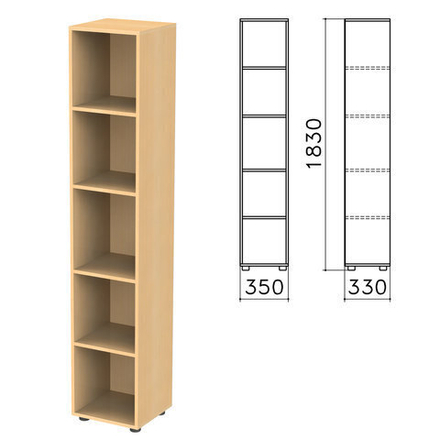 Шкаф (стеллаж) "Канц", 350х330х1830 мм, 4 полки, КК32.10