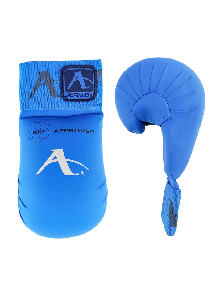 Перчатки накладки для каратэ ARAWAZA синие (одобрено для соревнований)