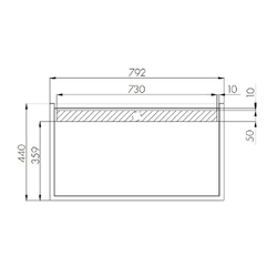 Столешница Акватон Лофт Фабрик 80, дуб эндгрейн