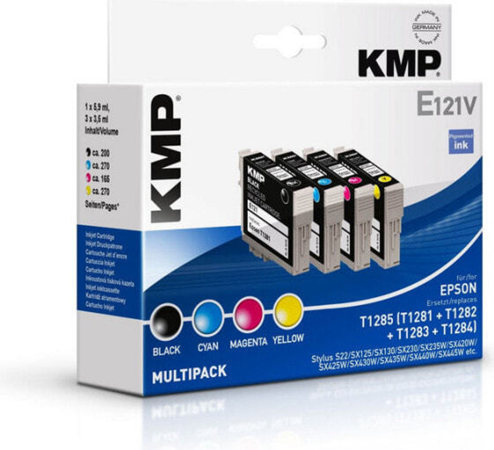 Картридж струйный Черный Голубой Пурпурный Желтый KMP E121V 4 шт 1616,4050