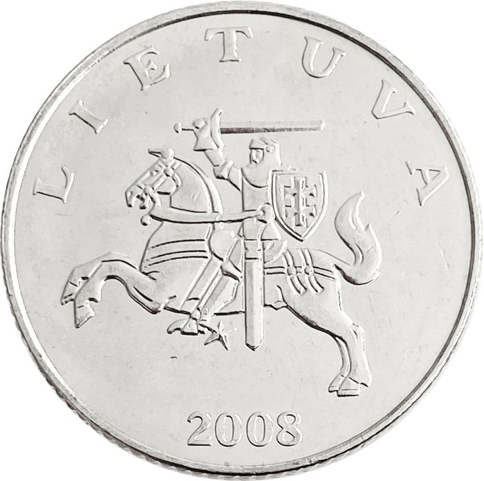 1 лит 2008 Литва UNC